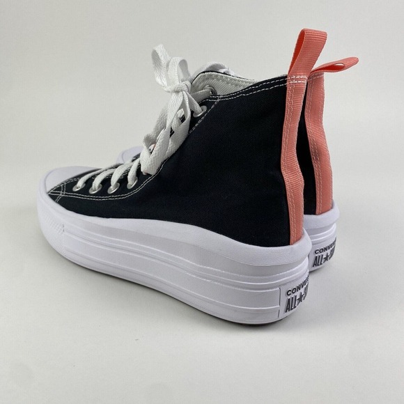 Converse All Star Move Hi Platform Sneakers Black/Pink Kids Size 6 Brand New - Picture 5 of 16
